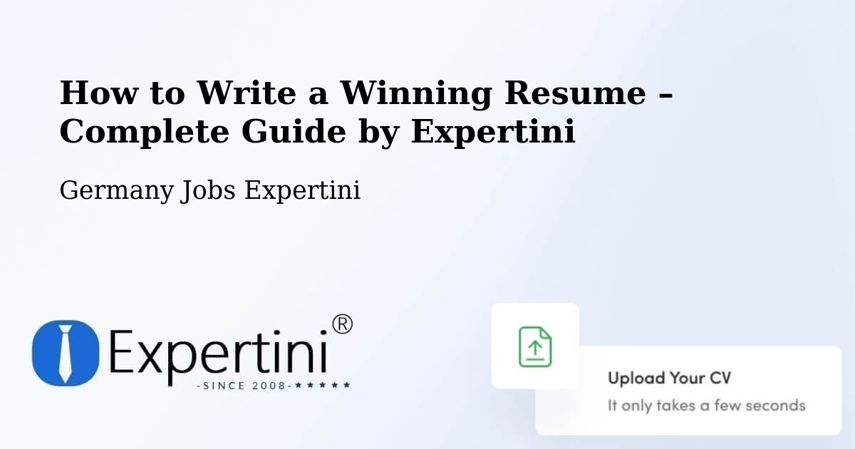 Resume Writing Guide for Job Seekers – Weimar - Weimar, Germany Jobs Expertini